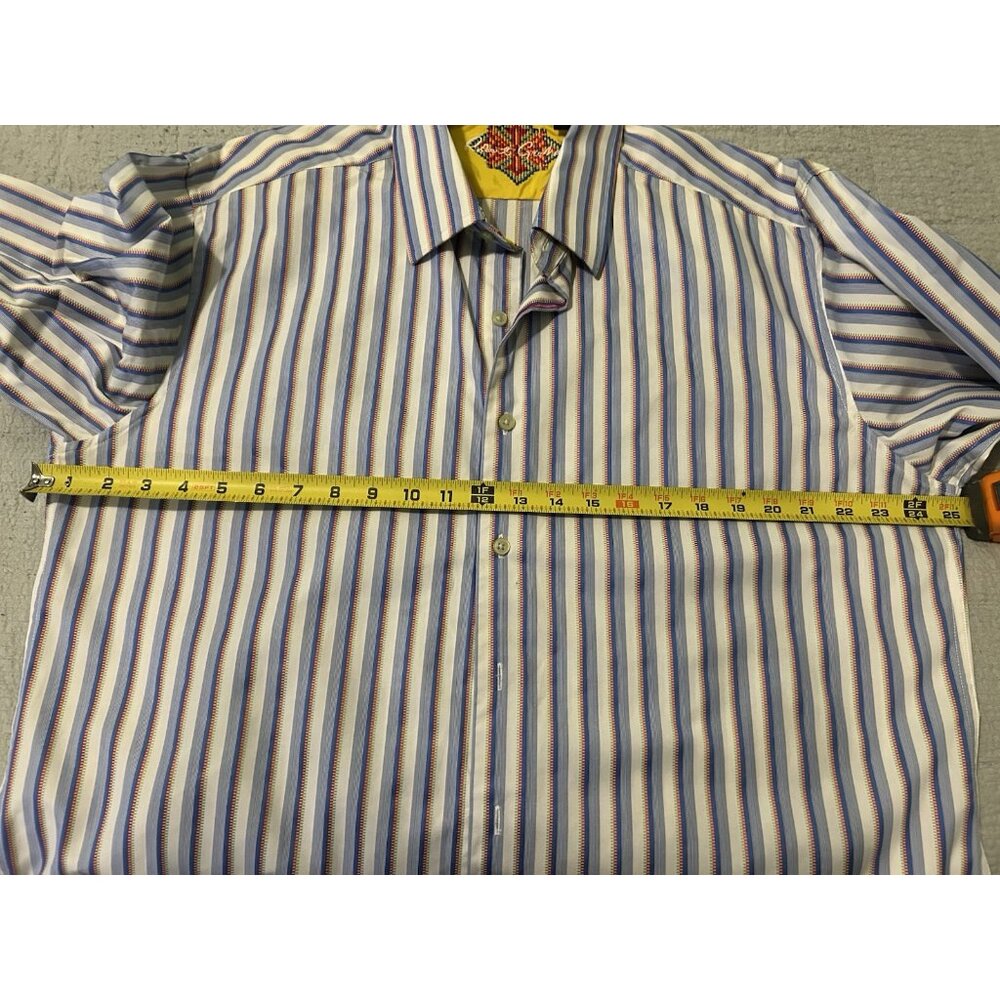 Robert Graham Mens Button Up/Dress Shirt/Long Sleeve/Flip cuff XL - Picture 11 of 16